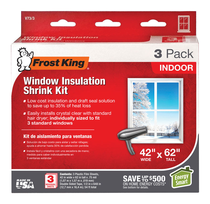 Shop Frost King Clear Shrink Indoor Window Film Insulator Kit 42" W x