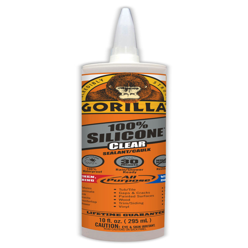Shop Gorilla Clear Silicone AllPurpose Sealant 10 oz at Jaeger Lumber Gorilla Caulking