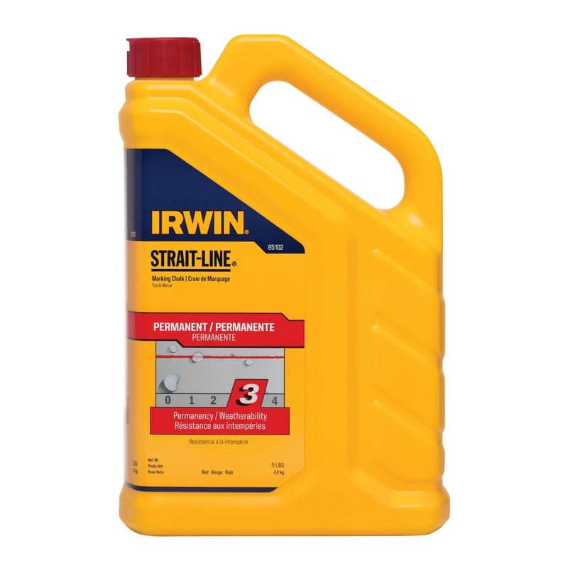 Shop Irwin StraitLine 5 lb Permanent Marking Chalk (Red, 1 pk) at