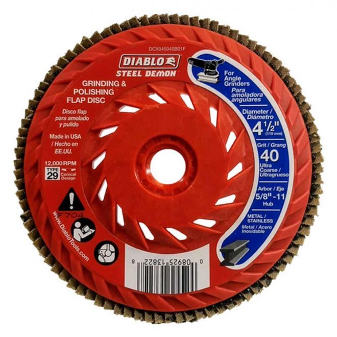DIABLO FLAP DISC INTER HUB 40G at Ashby Lumber | Grinder Flap Disks
