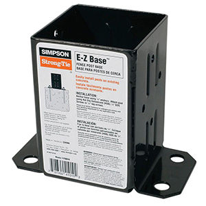 FPBB44-Black Powder Coated E-Z Post Base at Ashby Lumber | Simpson