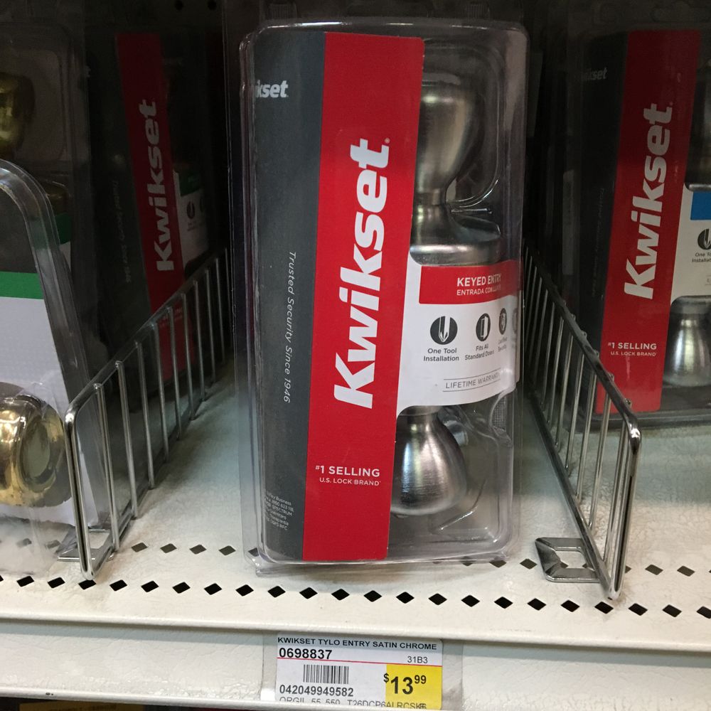 Kwikset Bed/Bath Satin Chrome Tylo Door Knob - Tool Storage & Garage Equipment | Kwikset | C-A-L Ranch