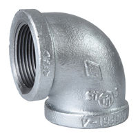 IMPERIAL MANUFACTURING 4" 26 Gauge 90 Degree Galvanized