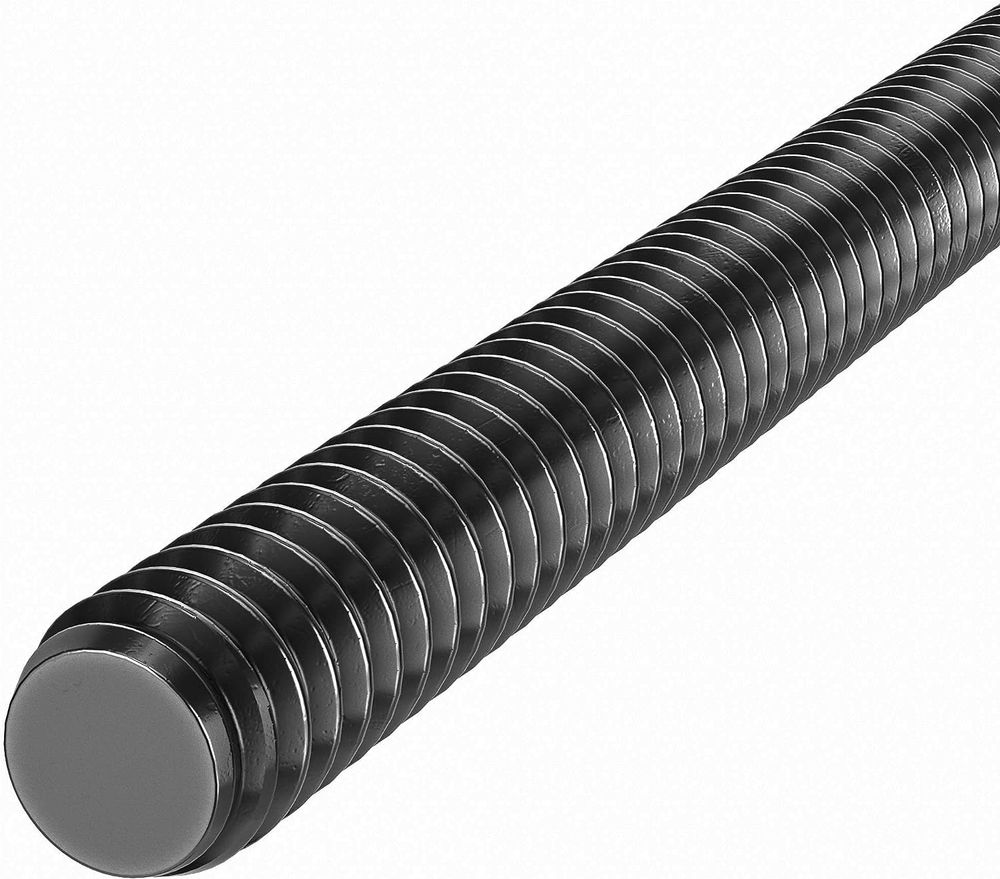 Shop 1/2" x 3' Threaded Rod Black at Ashby Lumber SAE BLACK IRON