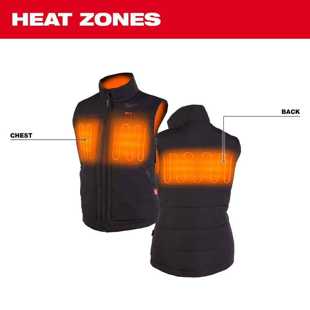 Milwaukee M12 Heated Women s Vest Kit Black Small at Vancouver eFasteners Tools Supply Ltd Heated Apparel