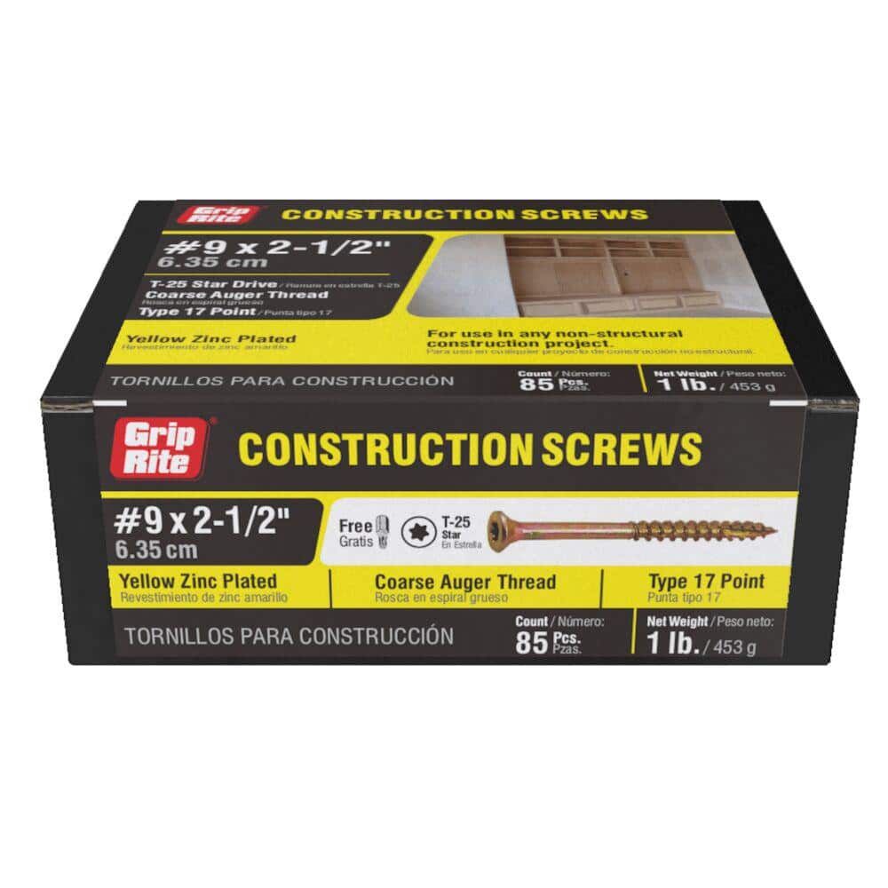Nails - #8 x 2-1/2 in. Phillips Bugle-Head Construction Screw [1lb] at ...