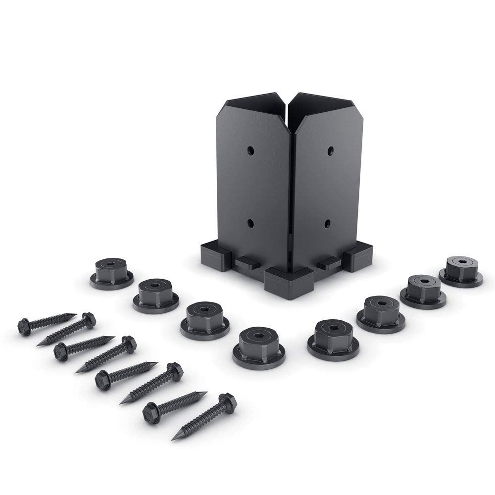 OZCO 4x4 Post Base Kit Ironwood at Redwoods, Inc | Ozco Building Products