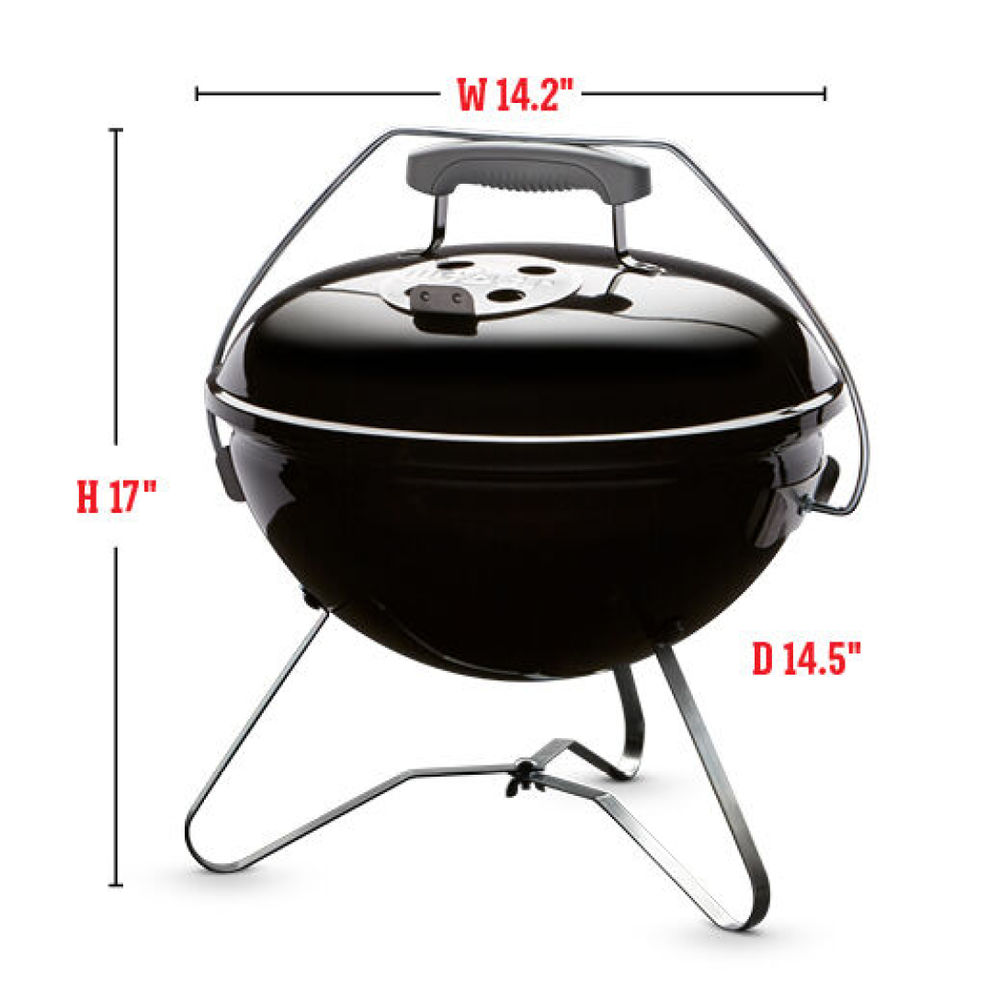 Weber Smokey Joe Premium 14 in. Portable Charcoal Grill Black at