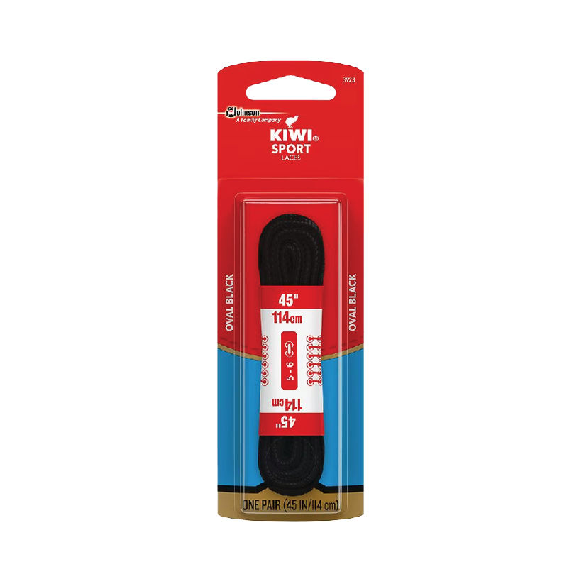 Shop Kiwi Oval Black Athletic Shoelaces 45 in. at Moscow & Pullman