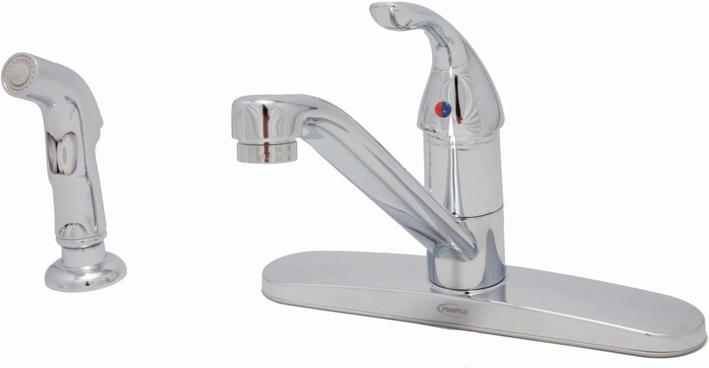 【CPC-L24】フラオ Proflo Kitchen Faucet W/Sprayer 1H Chrome (Pfxc4117Cp) at