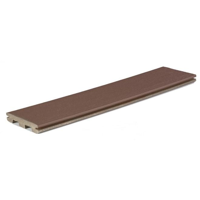 5/4X6X16 Scalloped Edge Composite Deck Board/Dark Teak at Gabriel