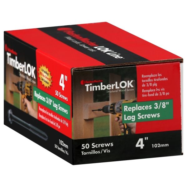 Fastenmaster 4" Timberlok Structural Wood Connector Screws 50pc. #72025 ...