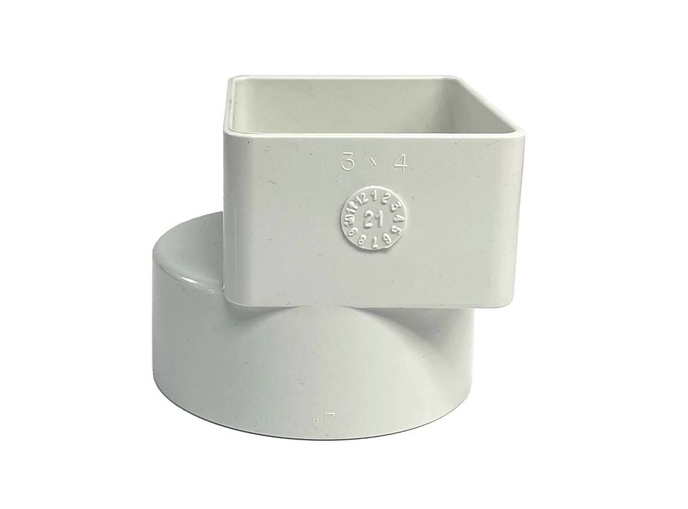4-inch PVC Adapter 3x4 for Gutter #7457 at Belletetes | Plumbing Fittings