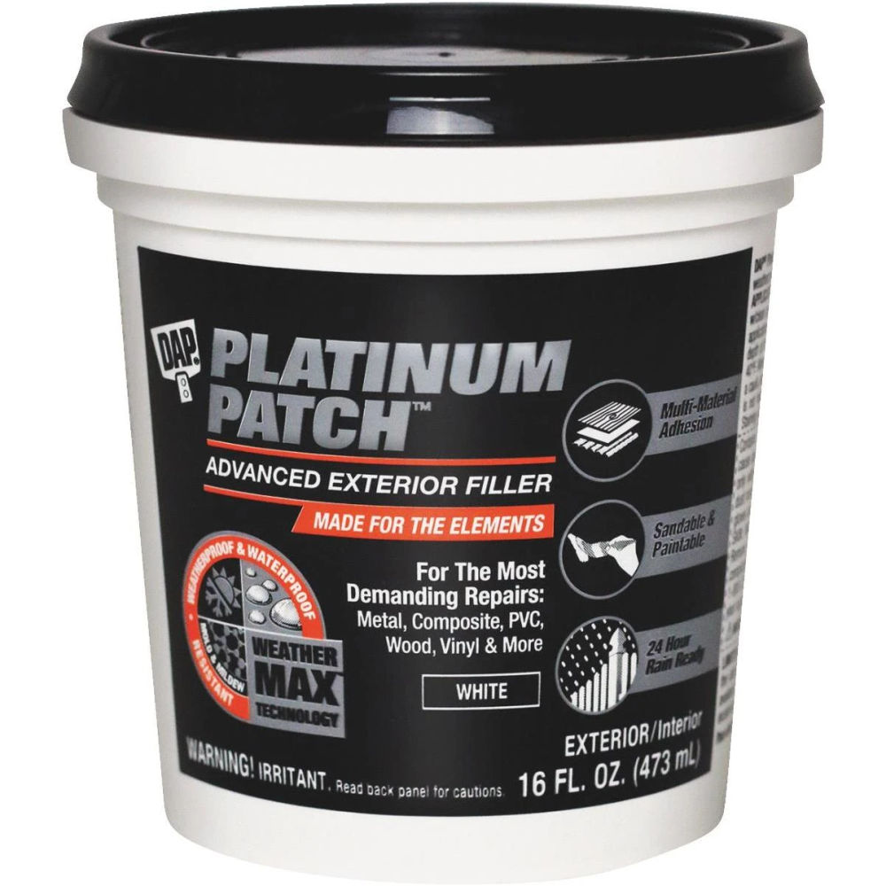 DAP Platinum Patch Advanced Exterior Filler 16 oz. White at