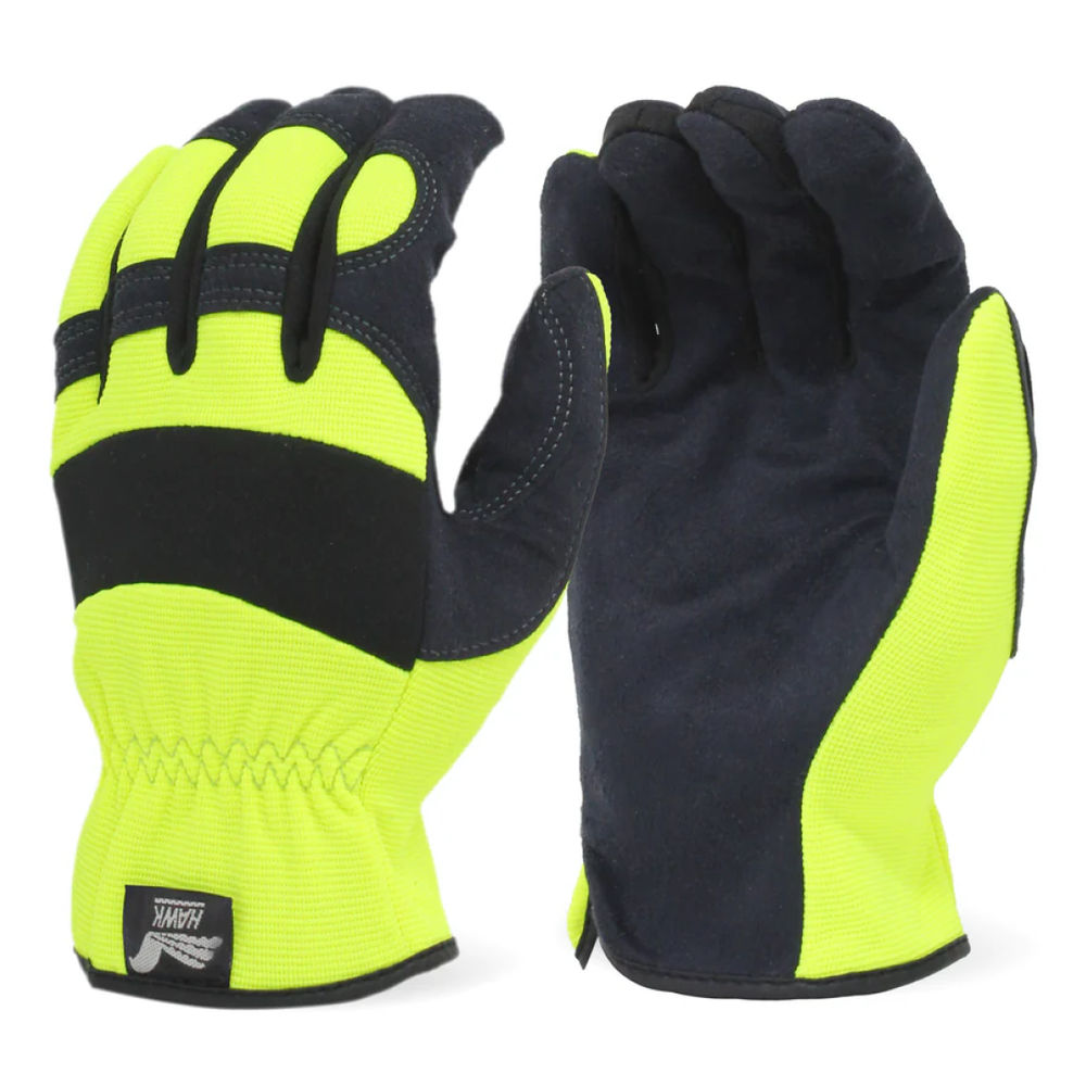 Tough Wear Men's Unlined Hi-Vis Yellow Armor Skin Faux Leather