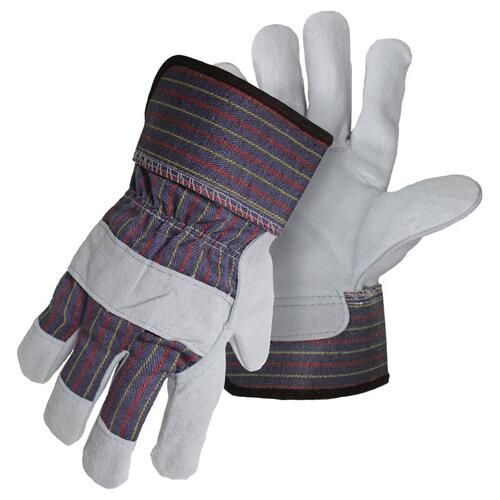 Boss Gloves Split Cowhide Leather Blue x Gray Large (B71162-L) 12