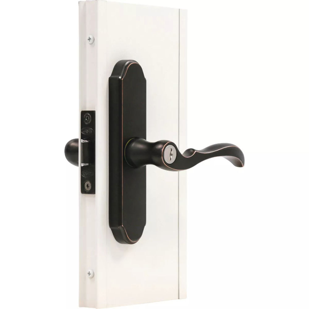 Larson M2 Aged Bronze Strom Door Leverset at S.W. Collins Co