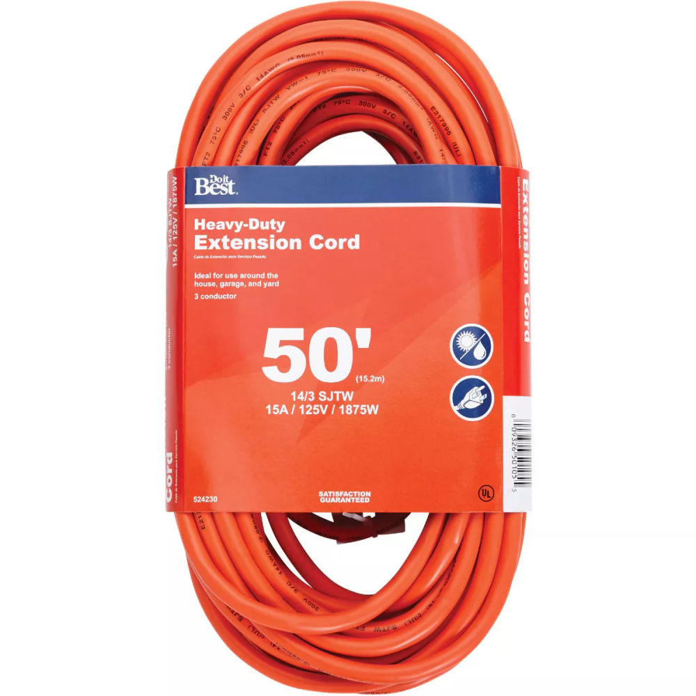 524230 Do it Best 50 Ft. 14/3 Heavy-Duty Outdoor Extension Cord at S.W ...