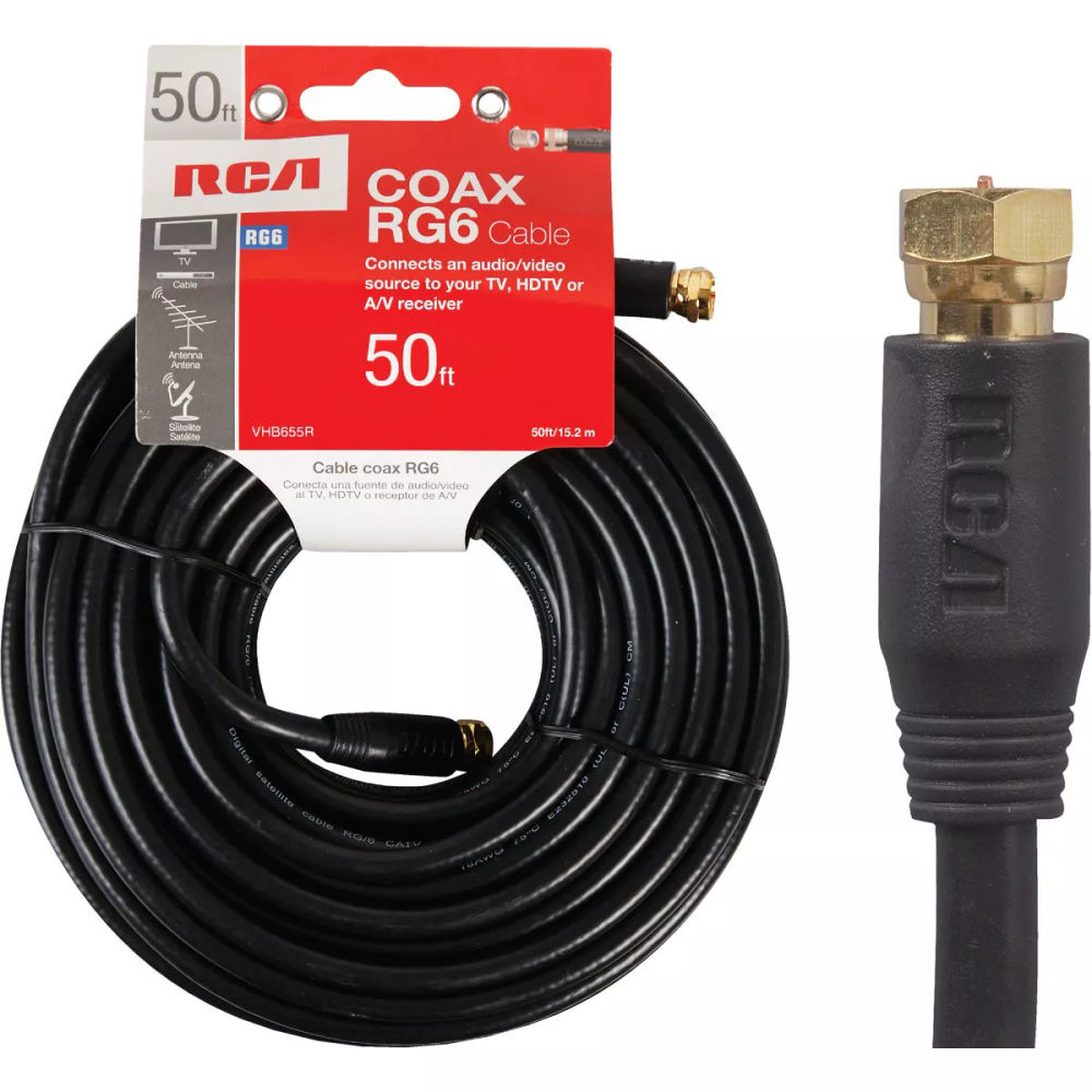 RCA 50 Ft. Black Digital RG6 Coaxial Cable at S.W. Collins Co