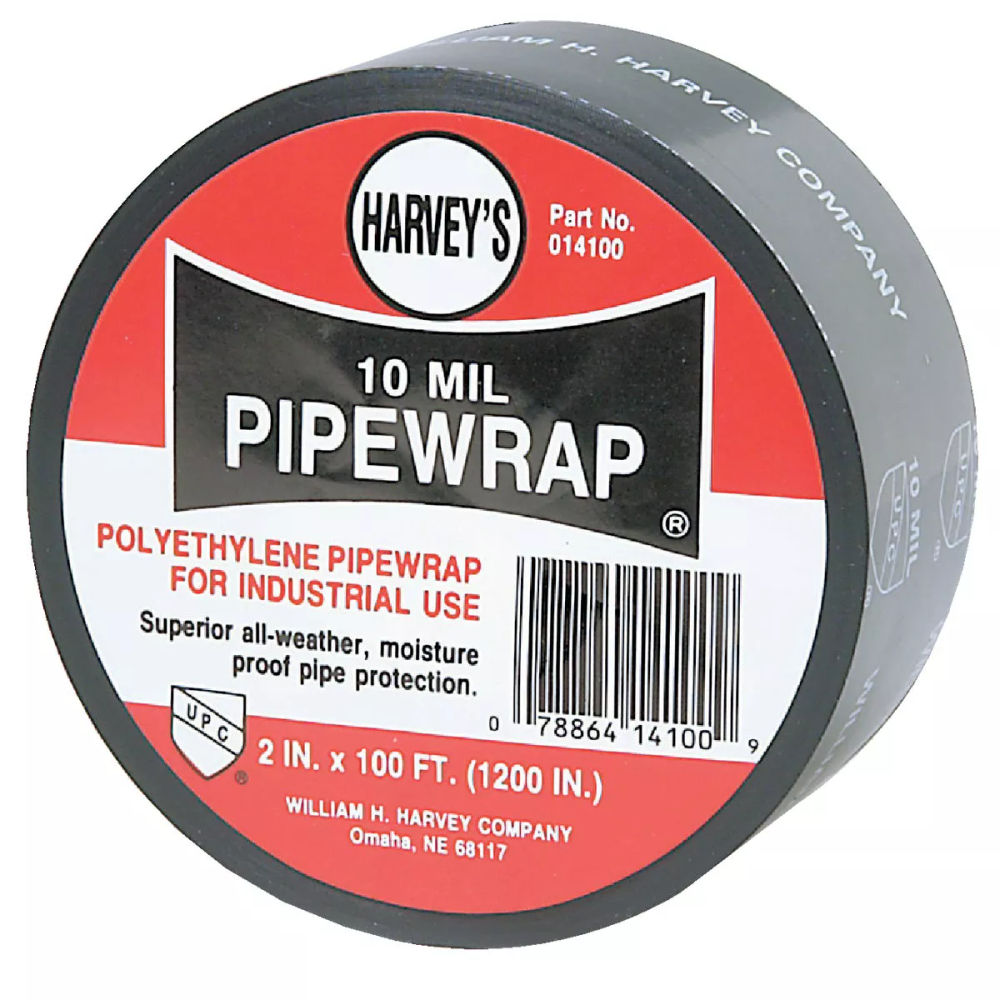 Harvey 10 Mil. Black Pipe Wrap at S.W. Collins Co. | Tools