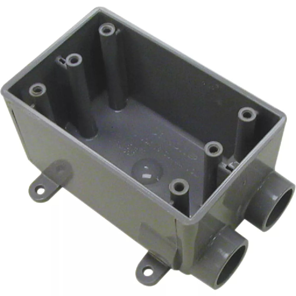 Pvc Terminations Carlon 1-Gang PVC Molded Rigid Non-Metallic Dead-End Termination Wall ...