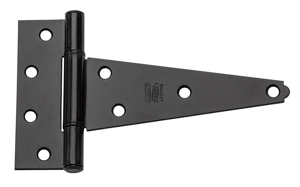 Extra Heavy T Hinge 6 in. Black at Discount Builders Supply