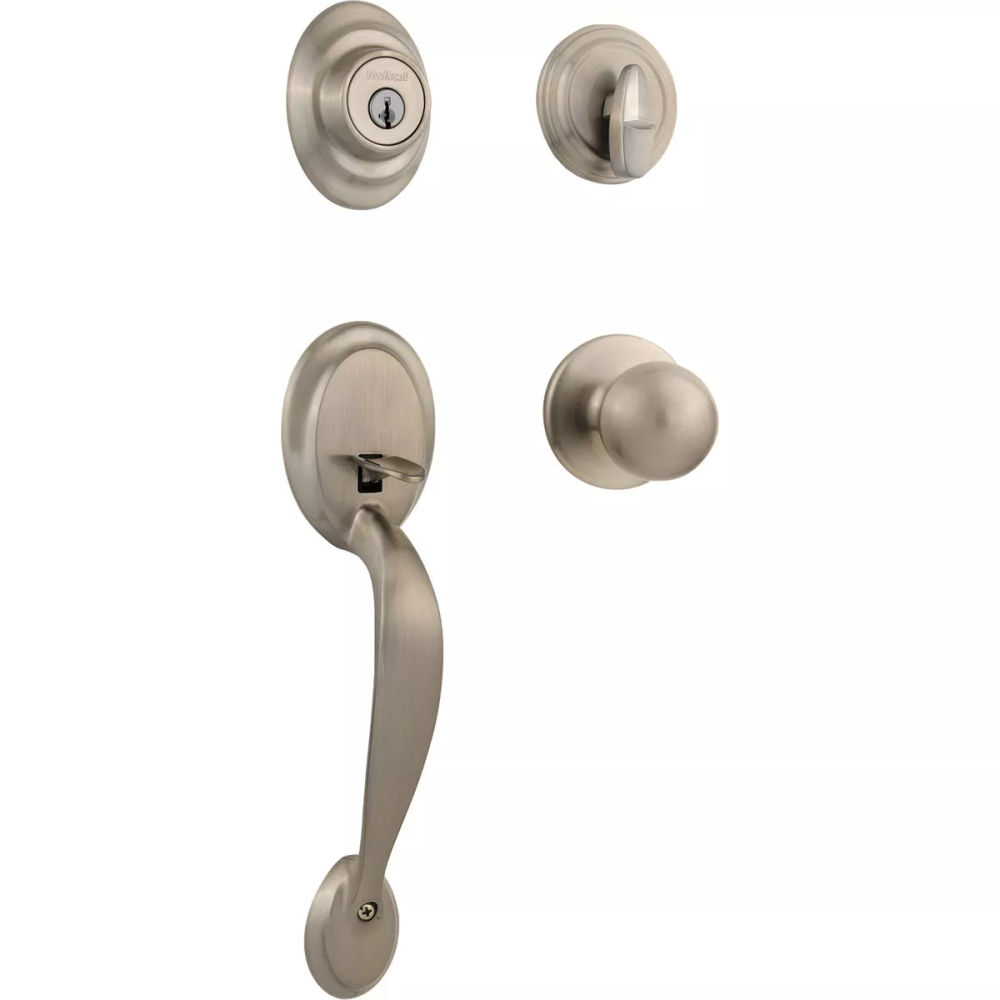 Kwikset Dakota Smartkey Entry Door Handleset with Polo Knob