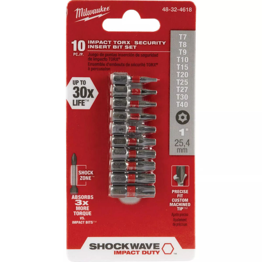 Milwaukee Shockwave 10-Piece Torx Security Insert Impact