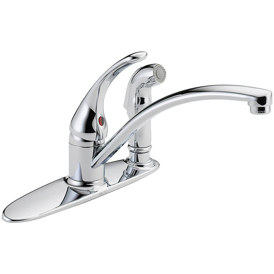 Delta Foundations Single-Handle Kitchen Faucet w/ Side Sprayer 8-3/8 in ...