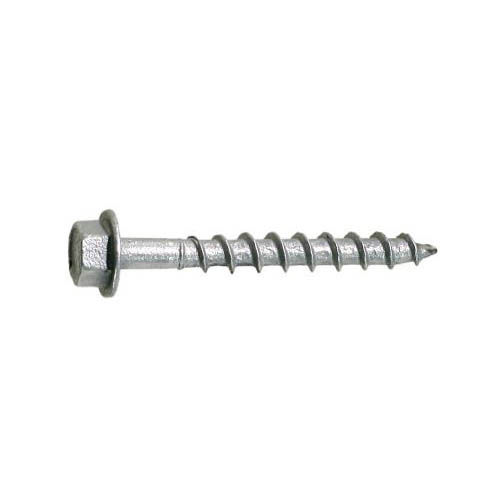 SD Series Connector Screw, #9 Thread, 2-1/2 in L, Serrated Thread, Hex ...
