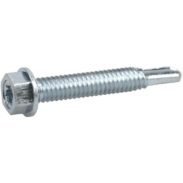 Screw, #12 Thread, 1-1/2 in L, Washer Head, Hex, Star Drive, Zinc, 60 ...