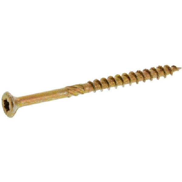 Screw, #9 Thread, 2-1/2 in L, Bore-Fast Thread, Star Drive, Yellow Zinc ...