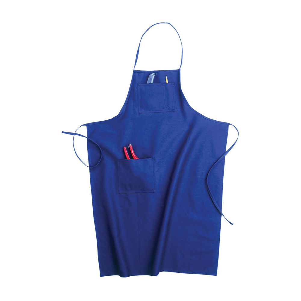 Loop Apron Tool Works Series Loop Neck Bib Apron, 29 to 46 in Waist, Cotton, Blue ...