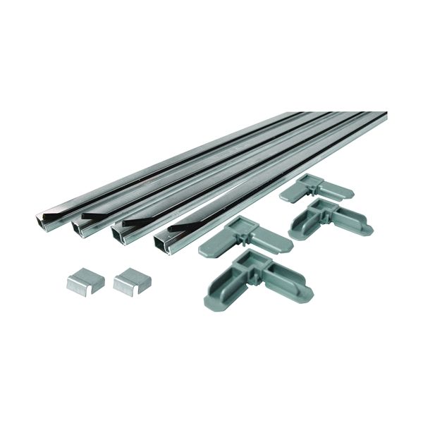 Screen Frame Kit, 4 ft L x 3/4 in W Dimensions, Aluminum, Mill, 10 ...
