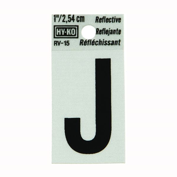 Reflective Letter, Character: J, 1 in H Character, Black Character ...