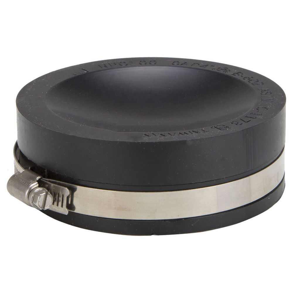 Test End Cap Test Cap, 4 in Connection, Capping Pipe Ends, PVC, Black, 4 in Pipe at ...