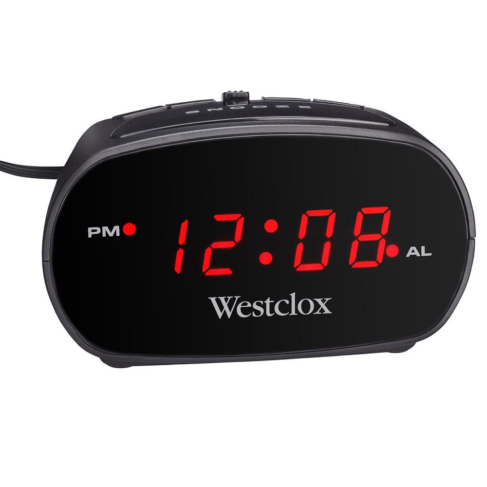 Westclox LED Alarm Clock Black (71043) 6 at Kelseyville Lumber