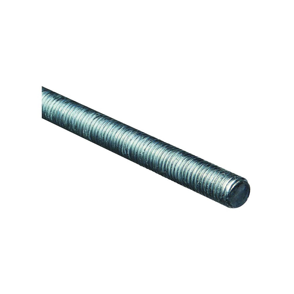 Threaded Rod, 5/8-11 Thread, 36 in L, A Grade, Steel, Zinc, UNC Thread ...