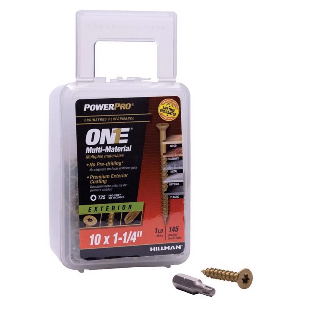 Screw, #10 Thread, 1-1/4 in L, High-Low, Serrated Thread, Flat Head ...