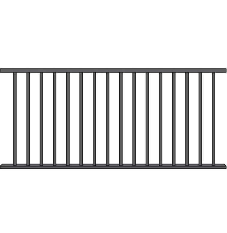 Cinch Heavy Duty Residential Steel Railing 1.25-in X 8-ft X 34-in Level ...