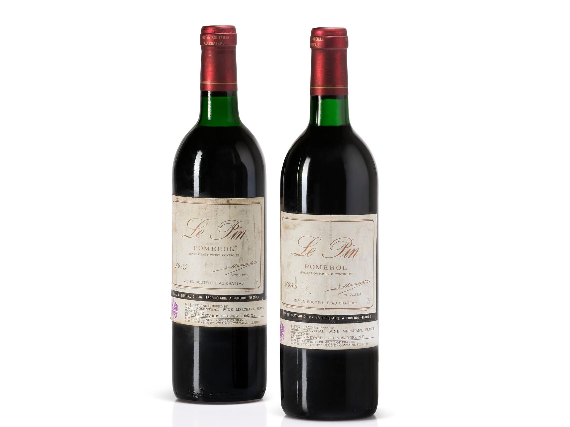 展示一瓶 1982 年份的 Château Le Pin，具有歷史意義