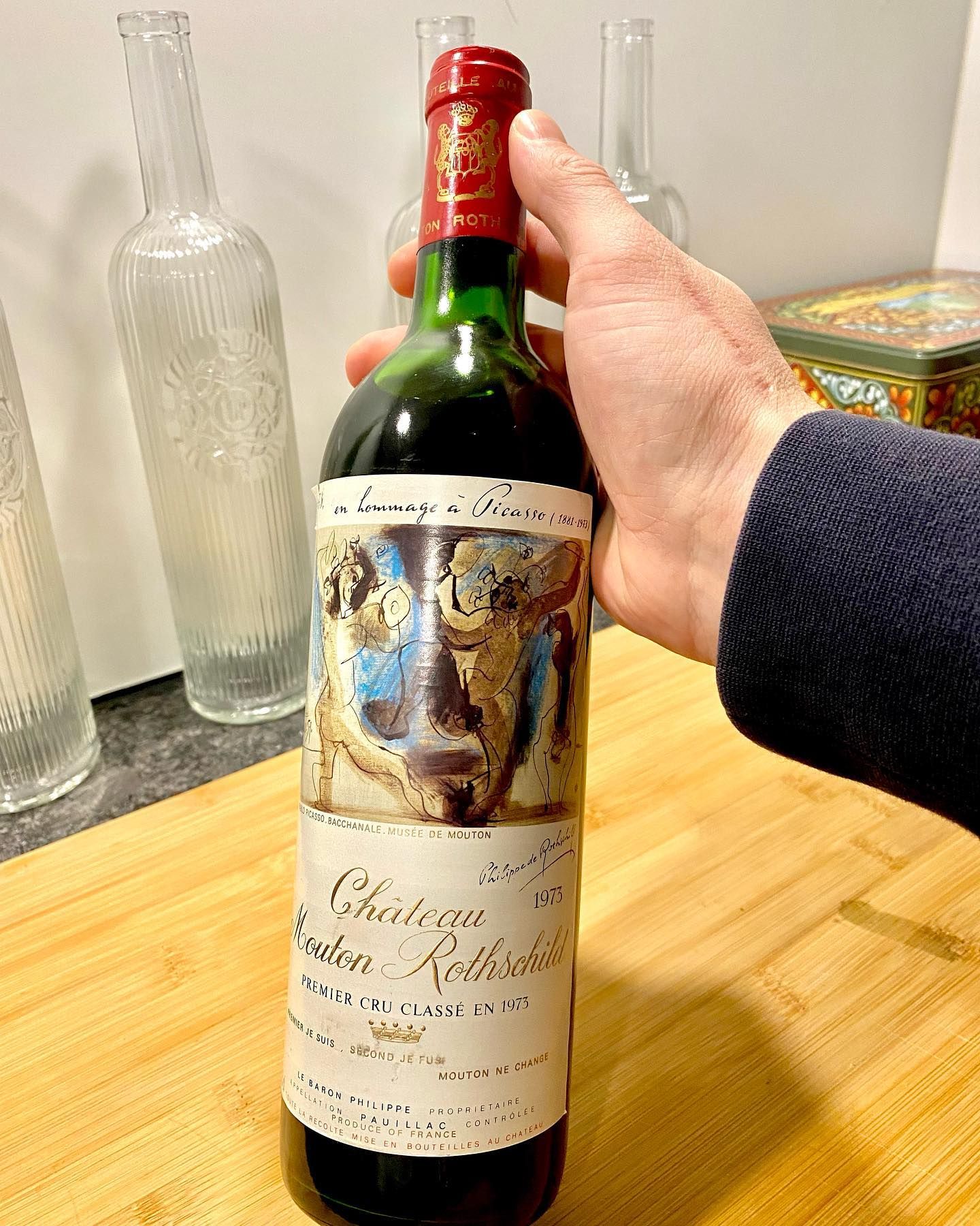 木桐酒莊 1973年 畢加索 Picasso 藝術酒標