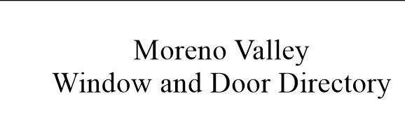Moreno Valley Windows