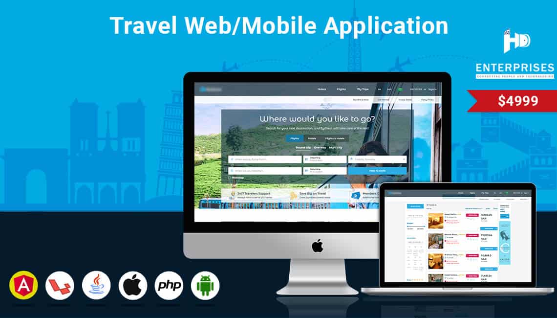 Travel Agency Portal for Web and Mobile App at just $4999