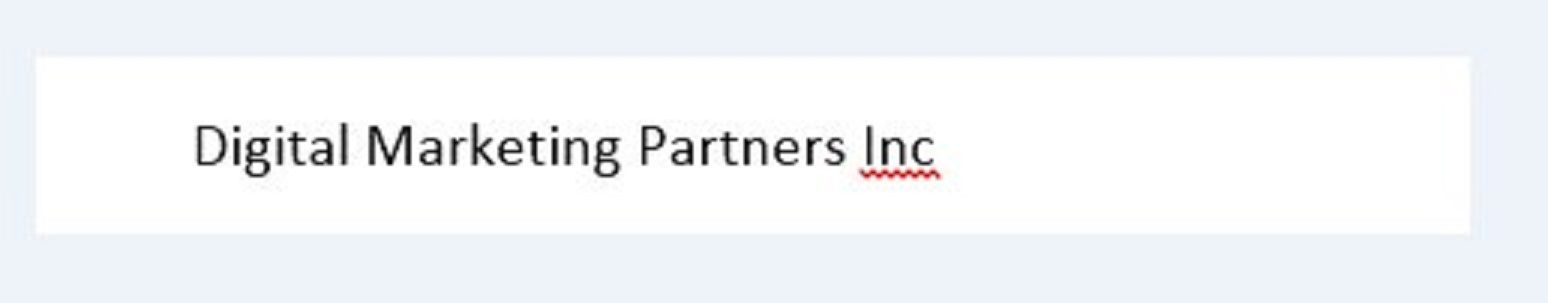Digital Marketing Partners Inc