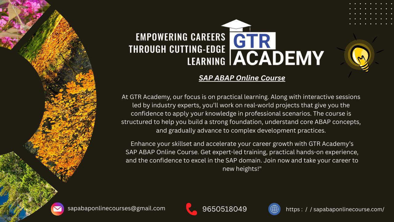Master SAP ABAP with GTR Academy's Online Course