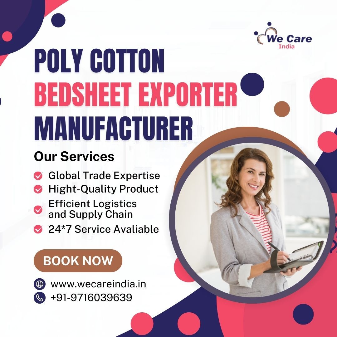 Poly Cotton Bedsheet Exporter Manufacturer