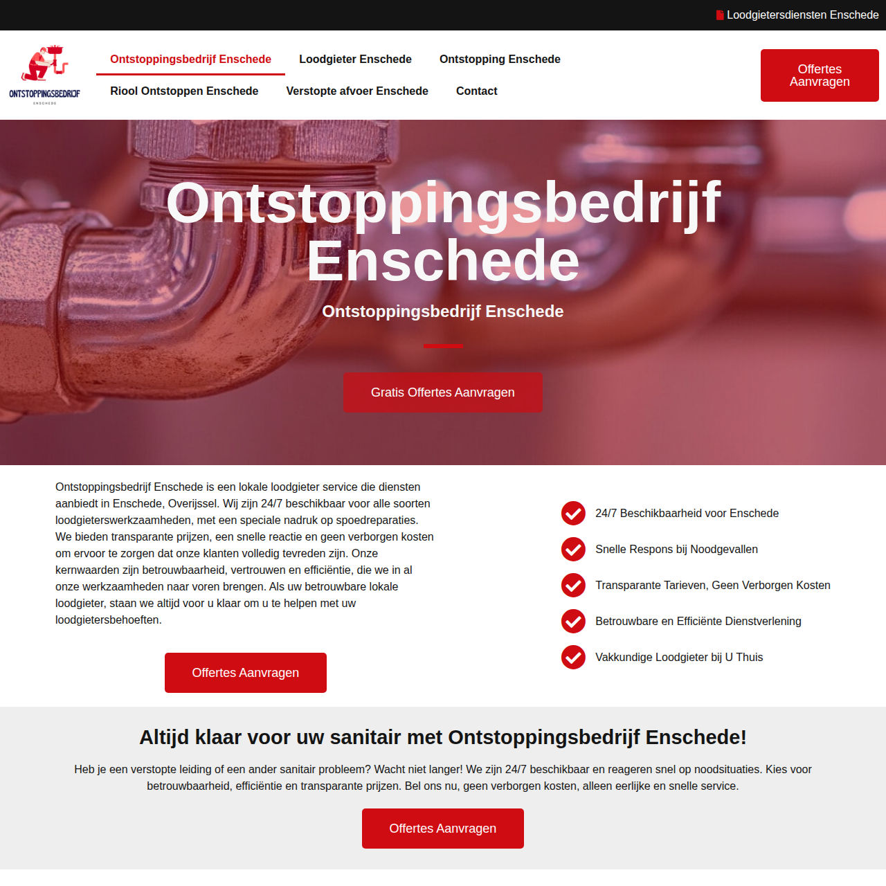 Ontstoppingsbedrijf Enschede
