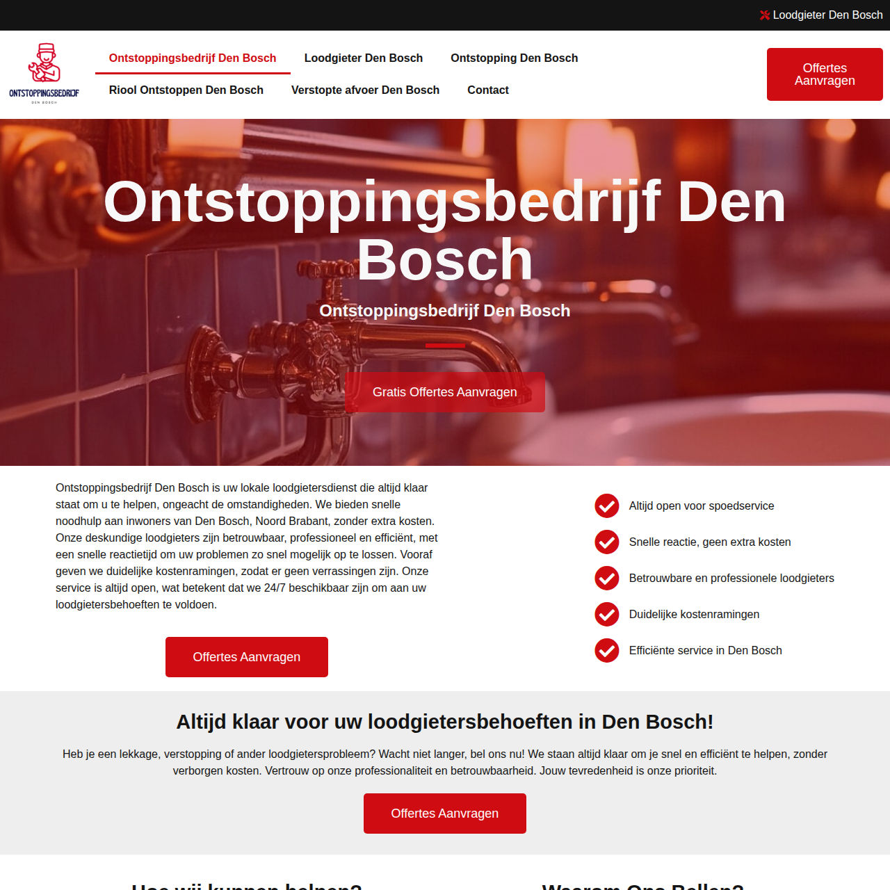 Ontstoppingsbedrijf Den Bosch