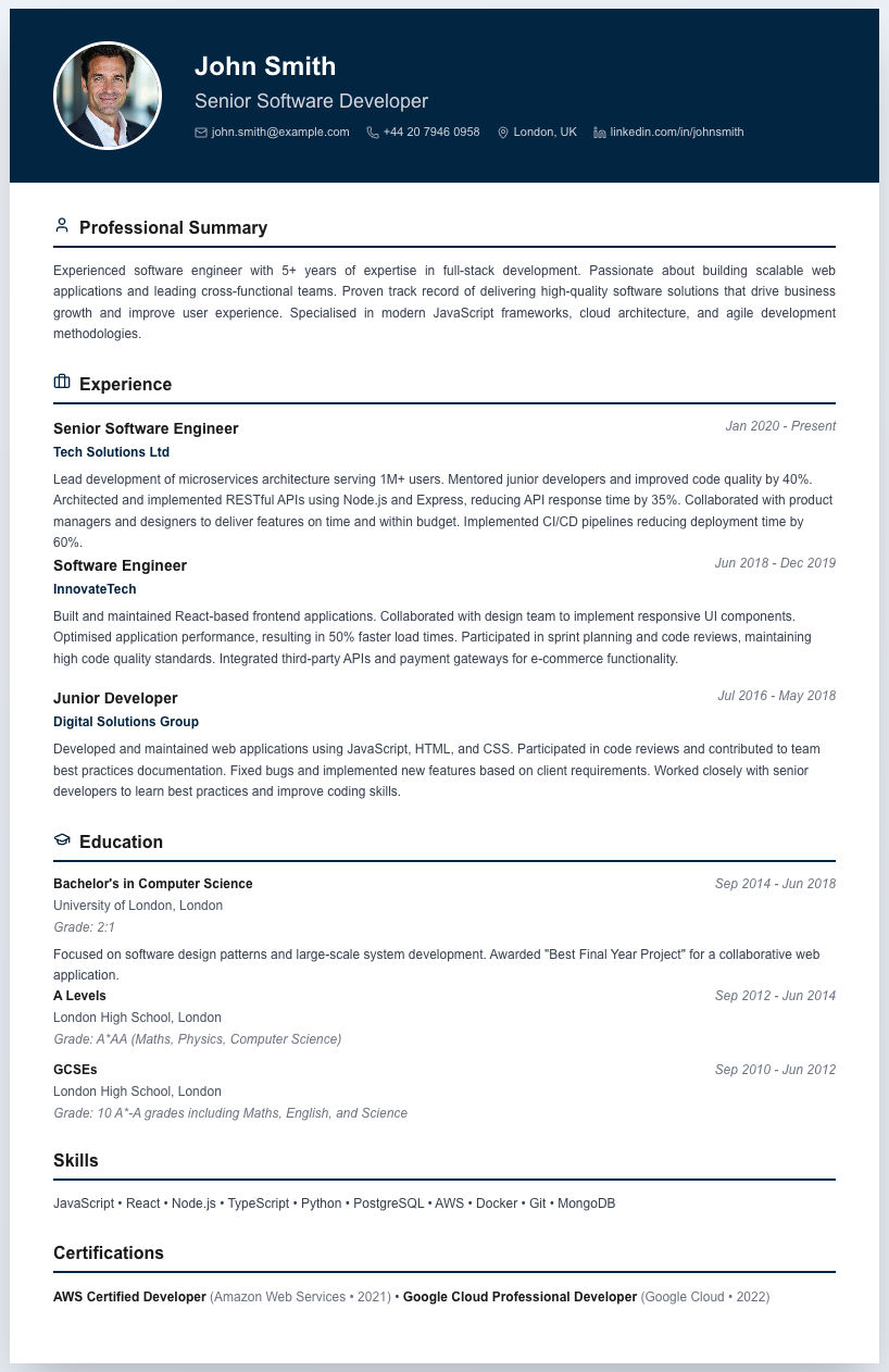 Modern CV